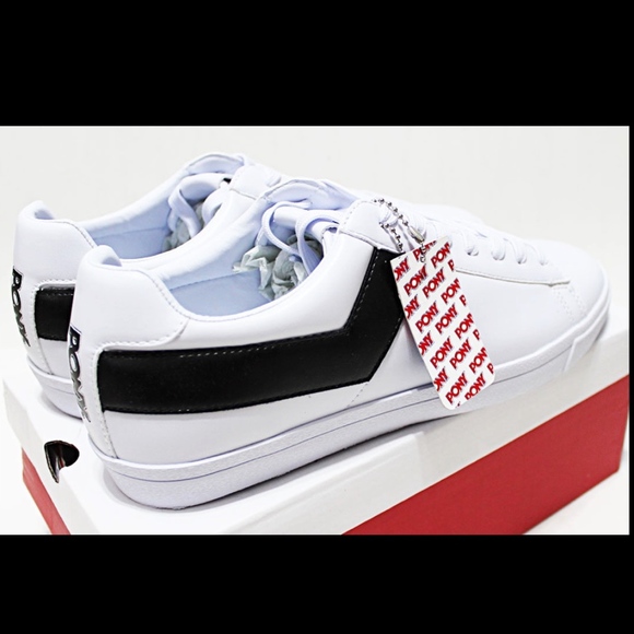 pony shoes black and white